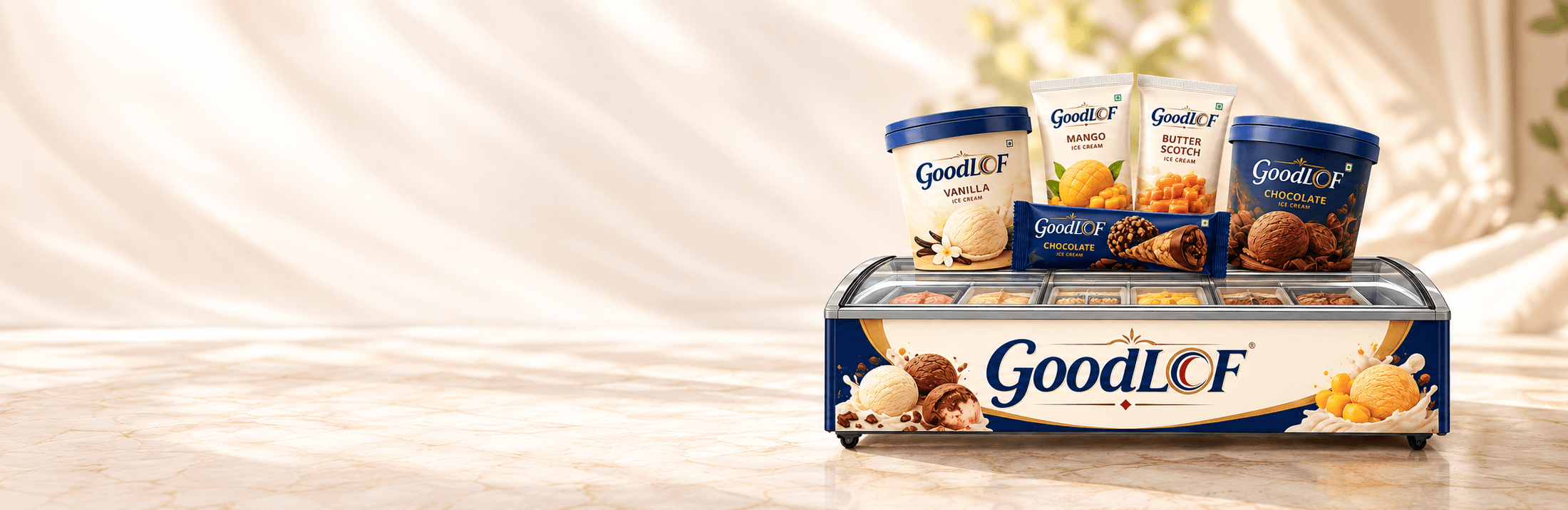 GoodLOF freezer and ice cream product range