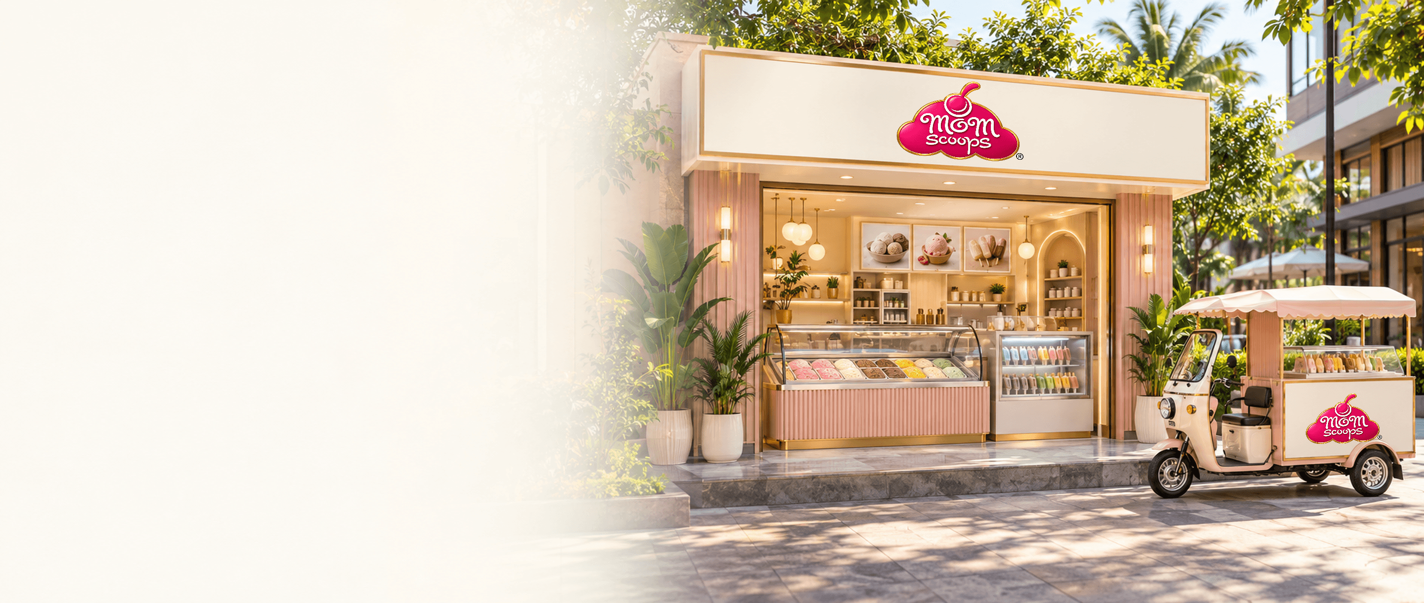 Mom Scoops franchise outlet and mobile service format